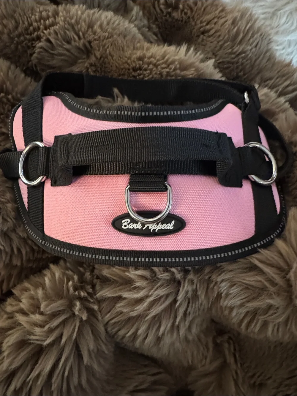 Bark Appeal Solid Reflective No-Pull Harness - Pink/Small